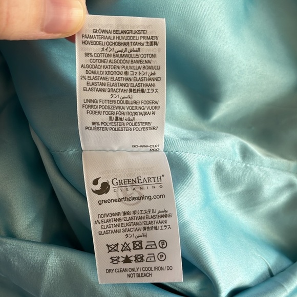 Boden Dress Sheath Emerald Deco Career Colorful Green Blue Belted Lined Size 12 - Picture 12 of 15